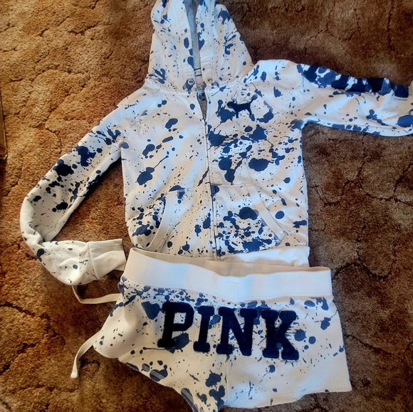 Vintage and RARE PINK Victoria's Secret Paint Splatter Set - Picture 4 of 6